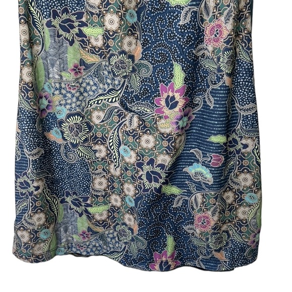Prana Cantine Blue Floral Paisley Athletic Exercise Dress - Blue Anchor Kona - S - Picture 10 of 12